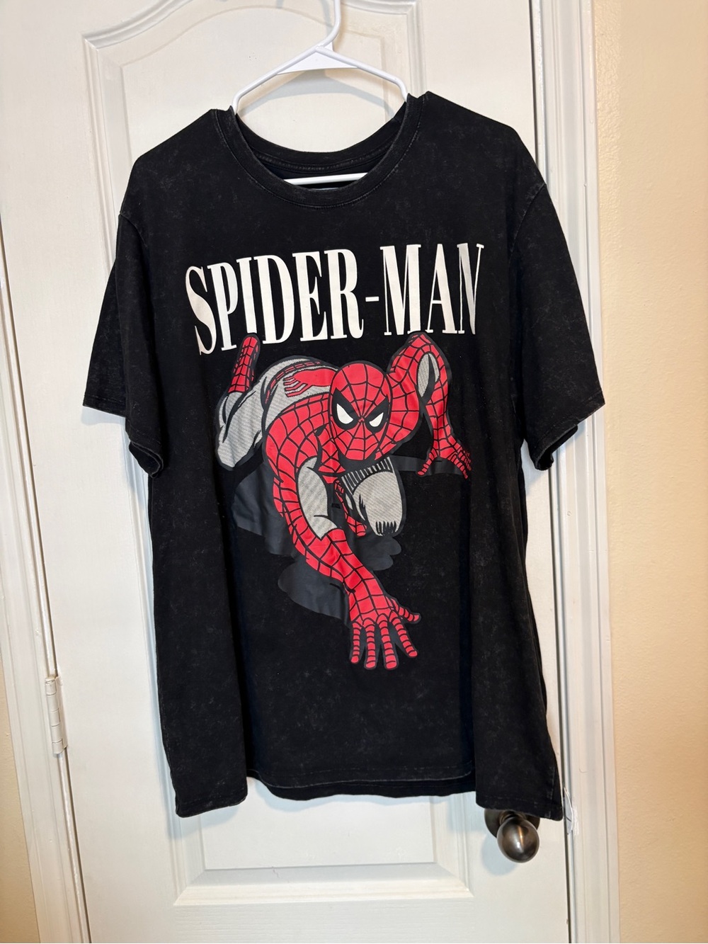 Marvel Spider-Man Tee in Black with Red Graphic